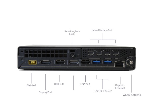 Lenovo ThinkCentre P330 Tiny Desktop PC i7-8700T 16GB RAM 512GB SSD USFF  NVIDIA Quadro P620 Win11 | Thinkstore24.de