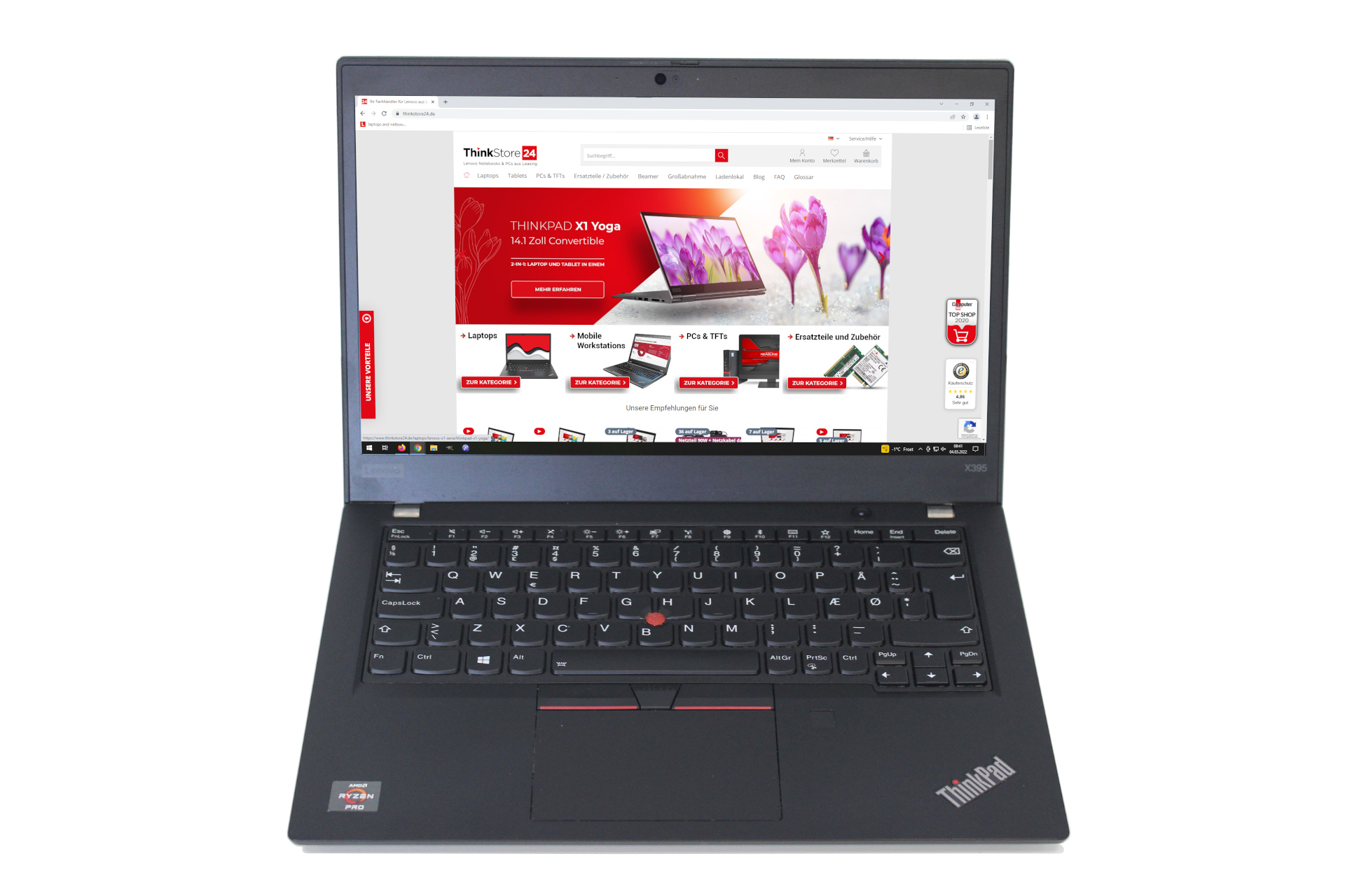 Lenovo Thinkpad X395 AMD Ryzen 5 Pro 3500U 16GB 256GB SSD